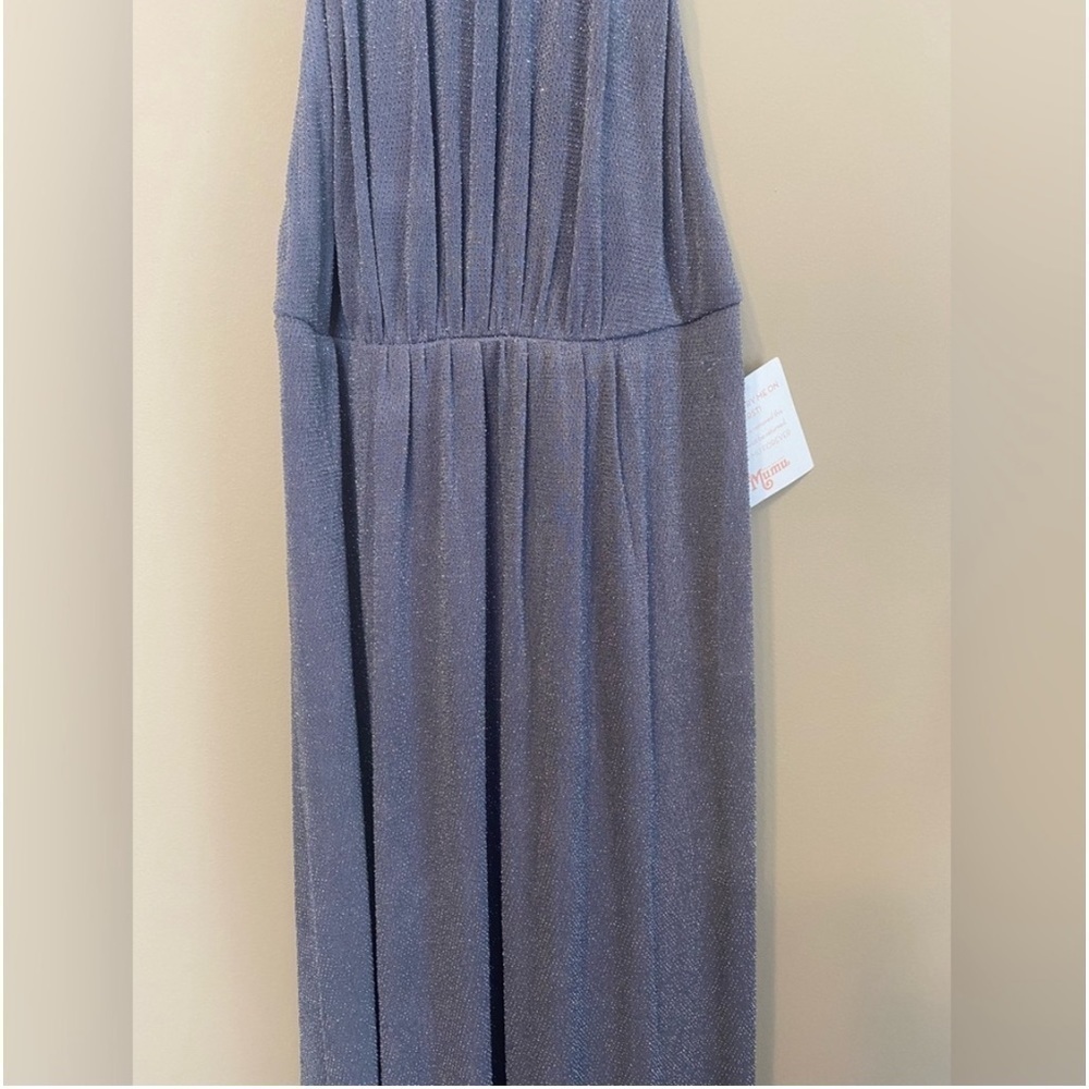 Show Me Your Mumu NWT Amanda Dancing Queen Shine Smoke Gray Sparkle Maxi Dress S - Picture 6 of 17